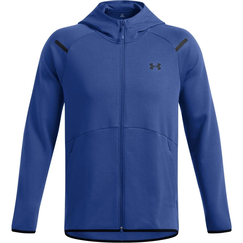 Image of Under Armour Mens Unstoppable Fleece Full-Zip Hoodie Blue male S