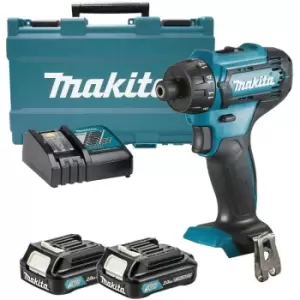 Image of DF033DWAE 12V cxt Drill Driver with 2x 2.0Ah Batteries, Charger & Case - n/a - Makita