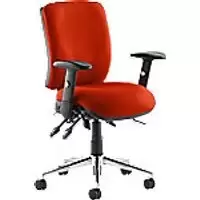 Image of dynamic Triple Lever Ergonomic Office Chair with Adjustable Armrest and Seat Chiro Medium Back Tobasco Red