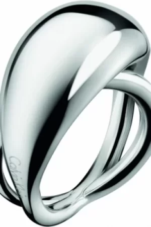 Image of Ladies Calvin Klein Stainless Steel Size J Fluid Ring KJ3XMR000105