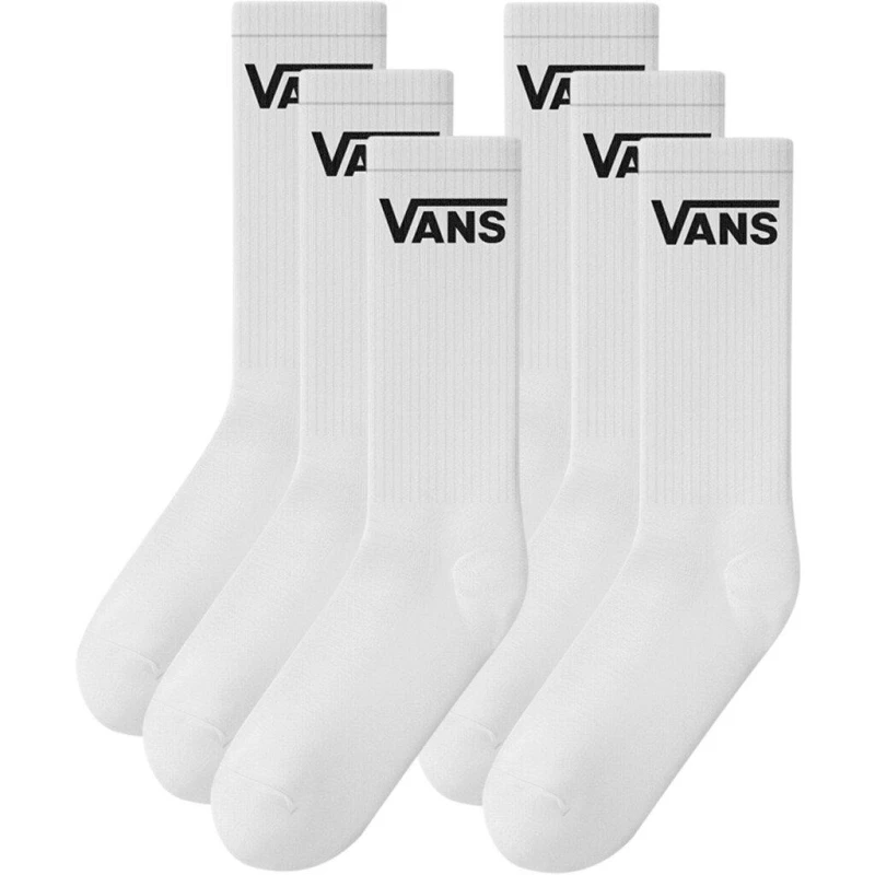 Image of Vans Mens Pack Crew Socks White male 5.5 - 8