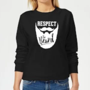 Image of Respect the Beard Womens Sweatshirt - Black - 3XL - Black