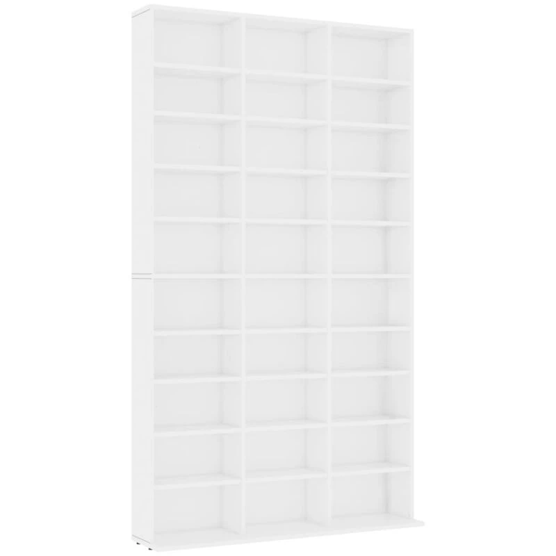 Image of VIDAXL Cd Cabinet White 102x16x177.5cm Engineered Wood Vidaxl 801778