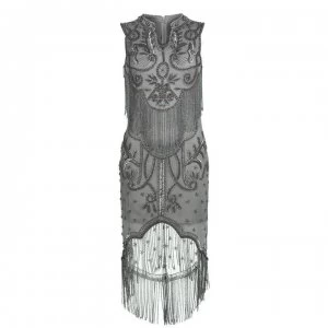 Image of Biba Beaded Gatsby Dress - Grey