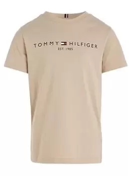 Image of Tommy Hilfiger Boys Essential T-Shirt - Merino, Beige, Size 8 Years