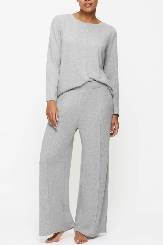 Image of KBX Womens Marie Wide Leg Trouser in Grey Size: 12 Grey Female 12