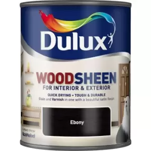 Image of Dulux Woodsheen Ebony Stain & Varnish 750ml