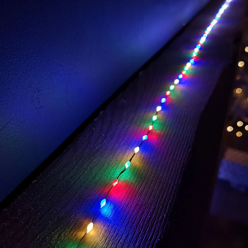 Image of 6.4m Compact MicroBrights Christmas Lights with 400 LEDs in Multi-coloured