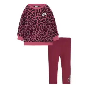 Image of Nike Flc Crw Leg Set Bb99 - Pink