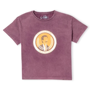 Image of Marvel Variance Authority Womens Cropped T-Shirt - Burgundy Acid Wash - XXL - Burgundy Acid Wash