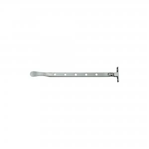 Image of Wickes Victorian Style Window Casement Stay - Satin Nickel 254mm