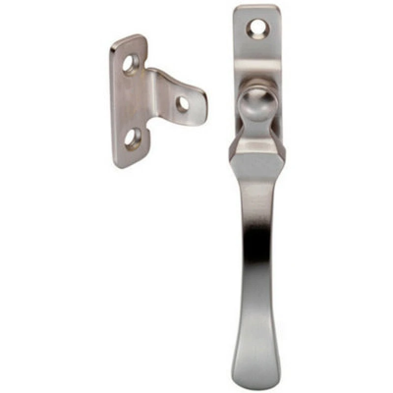 Image of Loops Lockable Victorian Casement Window Fastener 57 x 13mm Satin Nickel Metallics