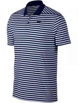 Image of Mens Nike Victory Stripe Polo Blue