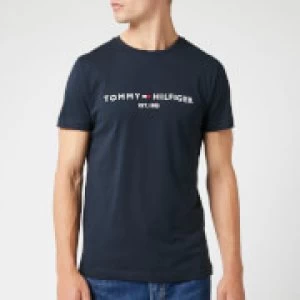 Image of Tommy Hilfiger Mens Tommy Logo T-Shirt - Sky Captain - XL - Blue