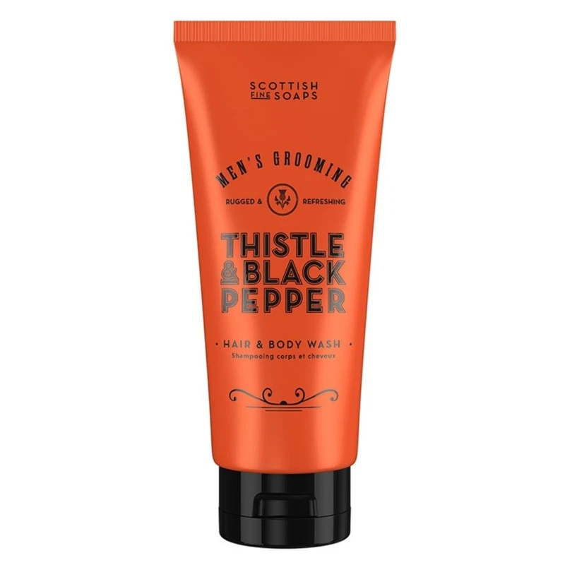 Image of Scottish Fine Soaps Scottish Fine Soaps Thistle & Black Pepper Wash in Clear Clear One Size Unisex 5016365100571