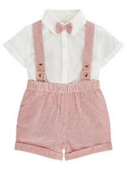 Image of Monsoon Baby Boys Archie Dungaree Set - Red