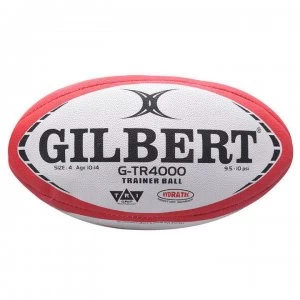 Image of Gilbert GTR4000 Rugby Training Ball - White/Red
