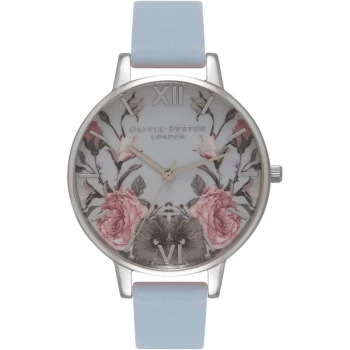 Image of Enchanted Garden Silver & Chalk Blue Watch