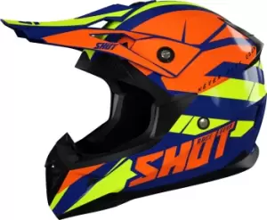 Image of Shot Pulse Revenge Motocross Helmet, blue-orange Size M blue-orange, Size M