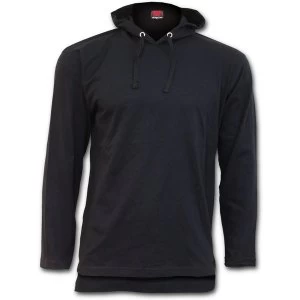 Image of Urban Fashion Fine Cotton Summer Mens XX-Large Hoodie - Black