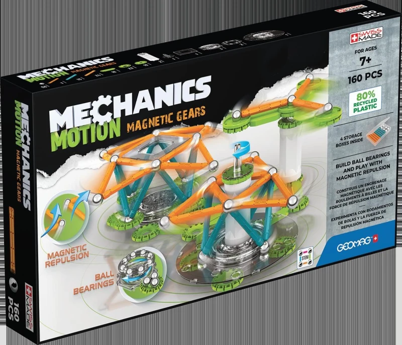 Image of Geomag Mechanics Gravity Motion Magnetic Gears -160 Pieces, Multi 768