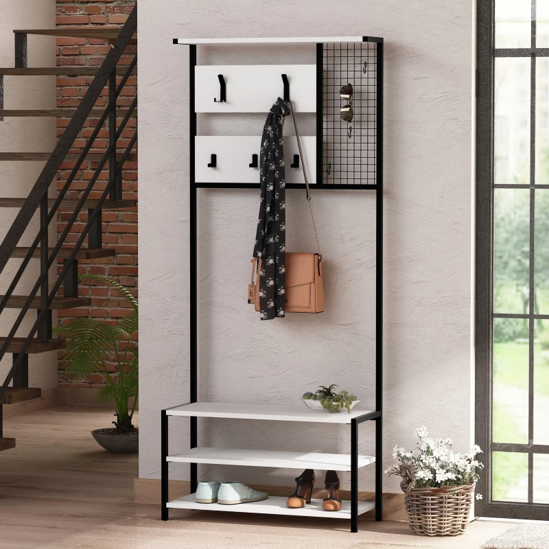 Image of GFW Shifnal Hallway Storage Unit in White White Unisex