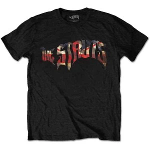 Image of The Struts - Union Jack Logo Mens Medium T-Shirt - Black