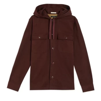 Image of Ted Baker Marking Shacket - Dark red