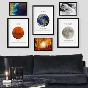 Image of SET_090 Multicolor Decorative Framed Painting (6 Pieces)