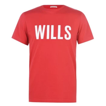 Image of Jack Wills Perlman Logo T-Shirt - Washed Red