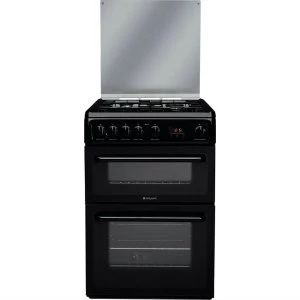 Image of Hotpoint HAGL60K Double Oven Gas Cooker