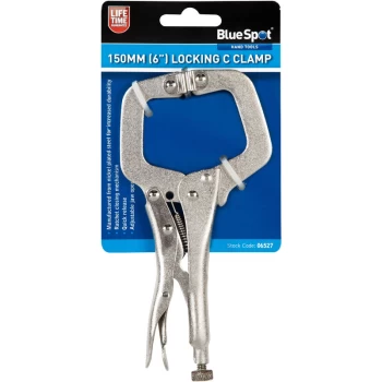 Image of 06527 150mm (6') Locking C Clamp - Bluespot