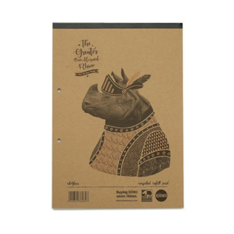 Image of Rhino Save The Rhino Recycled Headbound Refill Pad A4 (Pack 5) RH4FMR
