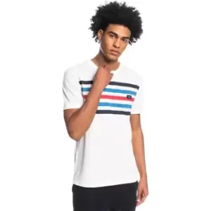 Image of Quiksilver Contest T Shirt Mens - White