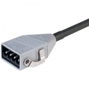 Image of Mains cable Mains plug Cable open endedTotal number of pins 4 PEBlackHirschmannSTAS 4K1 m