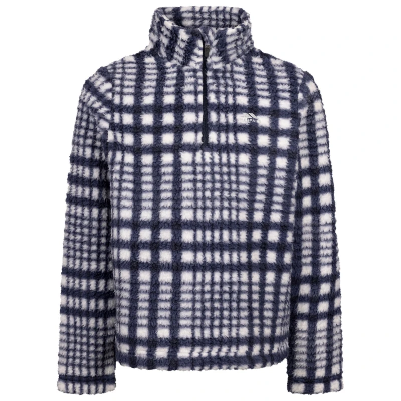 Image of Trespass Booker AT200 Half Zip Fleece Top in Navy Size: 2-3 Years Navy Unisex 2-3 Years