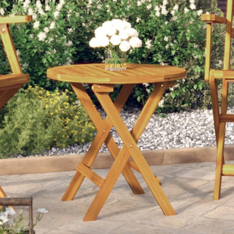 Image of VIDAXL Bistro Table Ø46x47cm Solid Wood Acacia Vidaxl 8720286142530