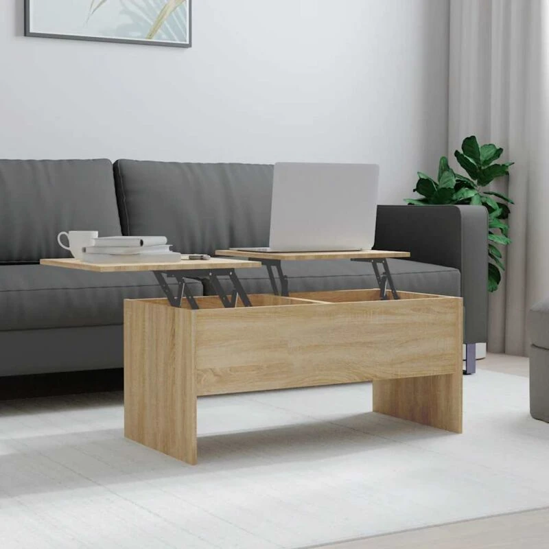 Image of VIDAXL Coffee Table Sonoma Oak 102x50.5x46.5cm Engineered Wood vidaXL 8720286971376