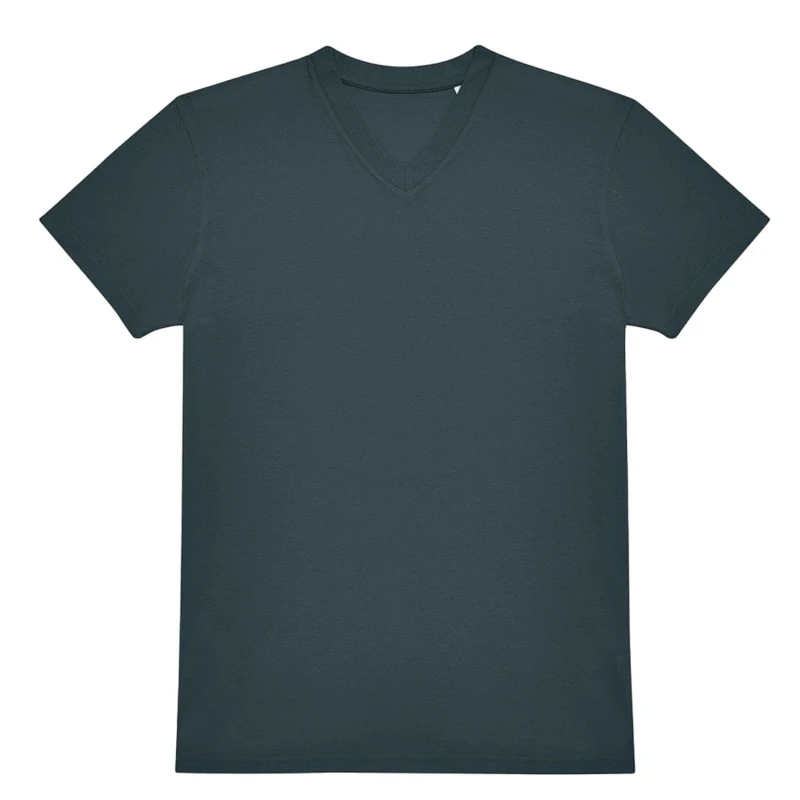 Image of B&C Mens Plain Navy T-Shirt in Teal Size: XS Teal Male XS
