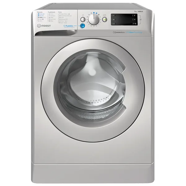 Image of Indesit BWE71496XSVUK 7kG 1400RPM Push&Go Washing Machine