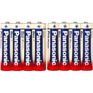 Image of Panasonic 136004 AA Battery 1.5V Alkali-manganese Pro Power 4+4