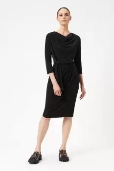 Image of Ruched Belt Dress