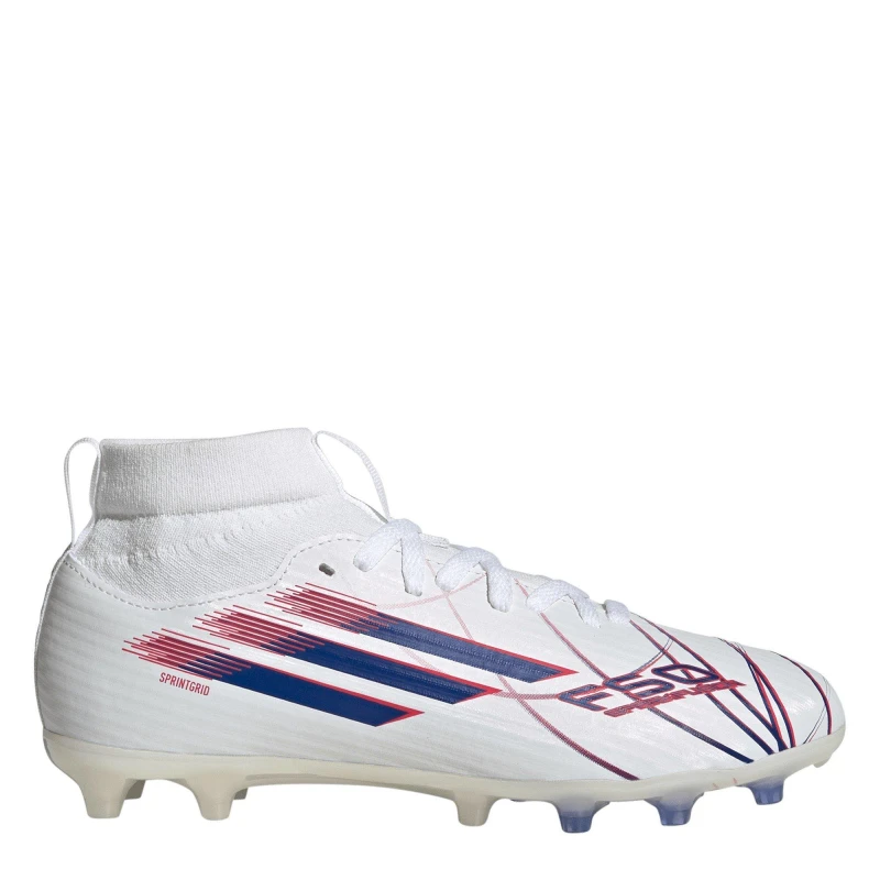 Image of adidas F50 League Juniors Firm Ground Football Boots White/Blue/Red male 4 (36.5)