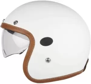Image of Helstons Naked Carbon Jet Helmet, white Size M white, Size M