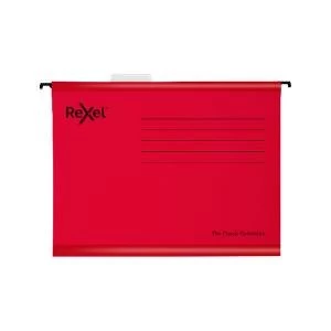 Image of Rexel Classic Suspension Files Foolscap Red Pack of 25 2115592