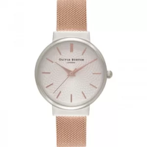 Image of The Hackney Silver Rose Gold Mesh Watch
