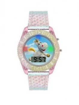 Image of Disney Toy Story Buttercup Unicorn Digital Dial Iridescent Strap Kids Watch