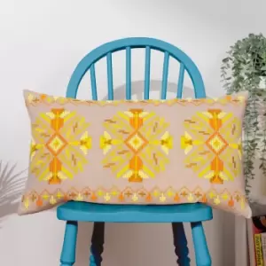 Image of Kalina Cushion Yellow, Yellow / 35 x 60cm / Polyester Filled