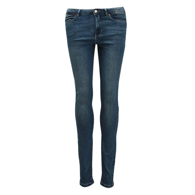 Image of Vero Moda June Mid Rise Skinny Jeans - Blue Blue ONE SIZE