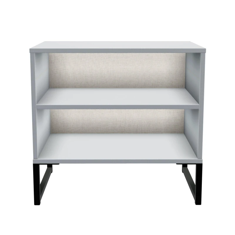Image of Madrid Double Open Unit In Dusk Grey (Ready Assembled)